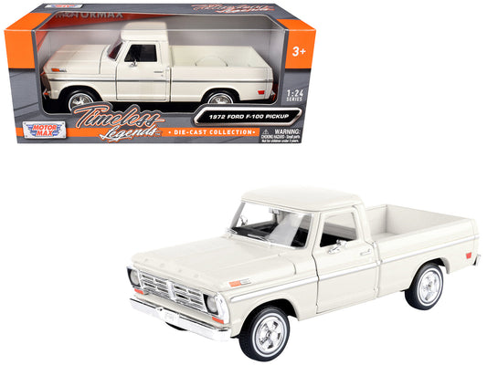 1972 Ford F-100 Pickup Truck Cream "Timeless Legends" Series 1/24 Diecast Model Car