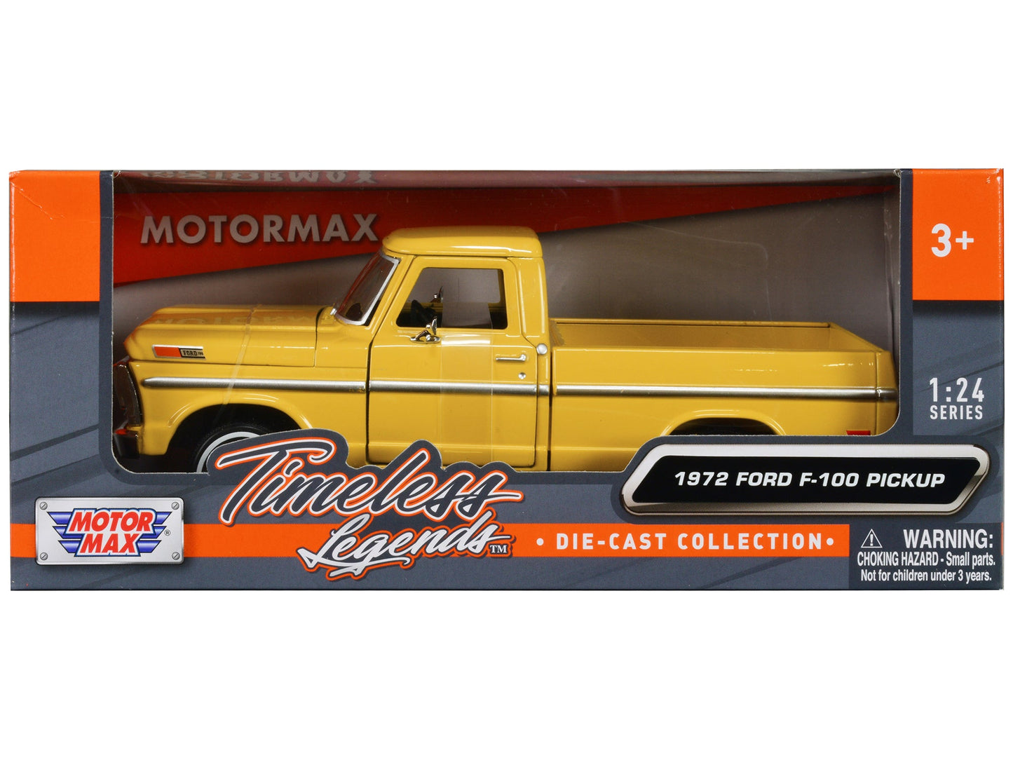 1972 Ford F-100 Pickup Truck Yellow "Timeless Legends" Series 1/24 Diecast Model Car