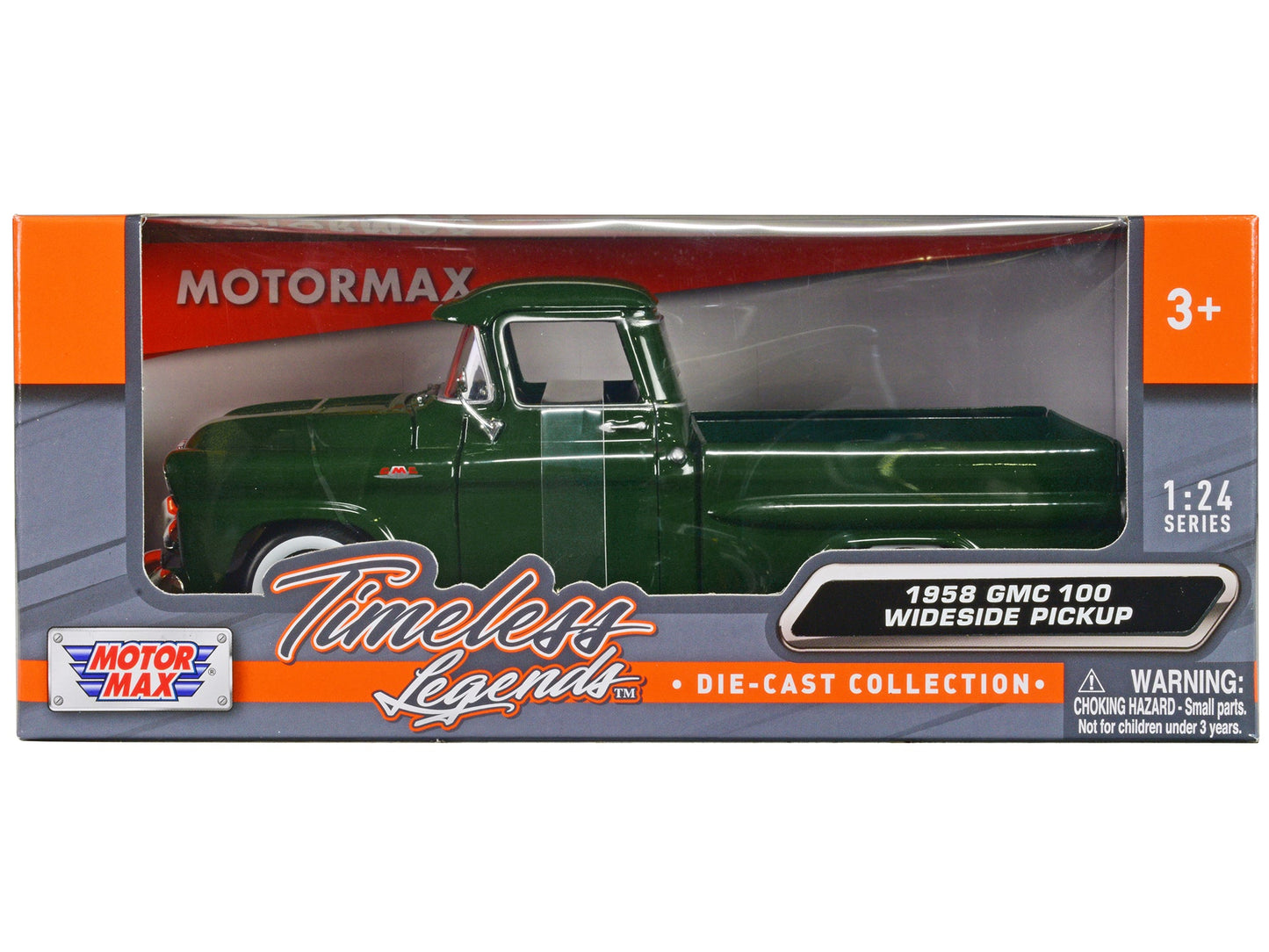 1958 GMC 100 Wideside Pickup Truck Green "Timeless Legends" Series 1/24 Diecast Model Car