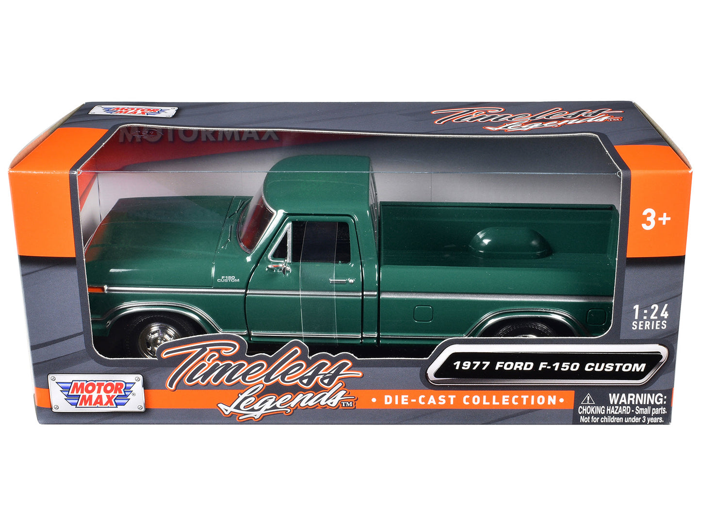 1977 Ford F-150 Custom Pickup Truck Green "Timeless Legends" Series 1/24 Diecast Model Car