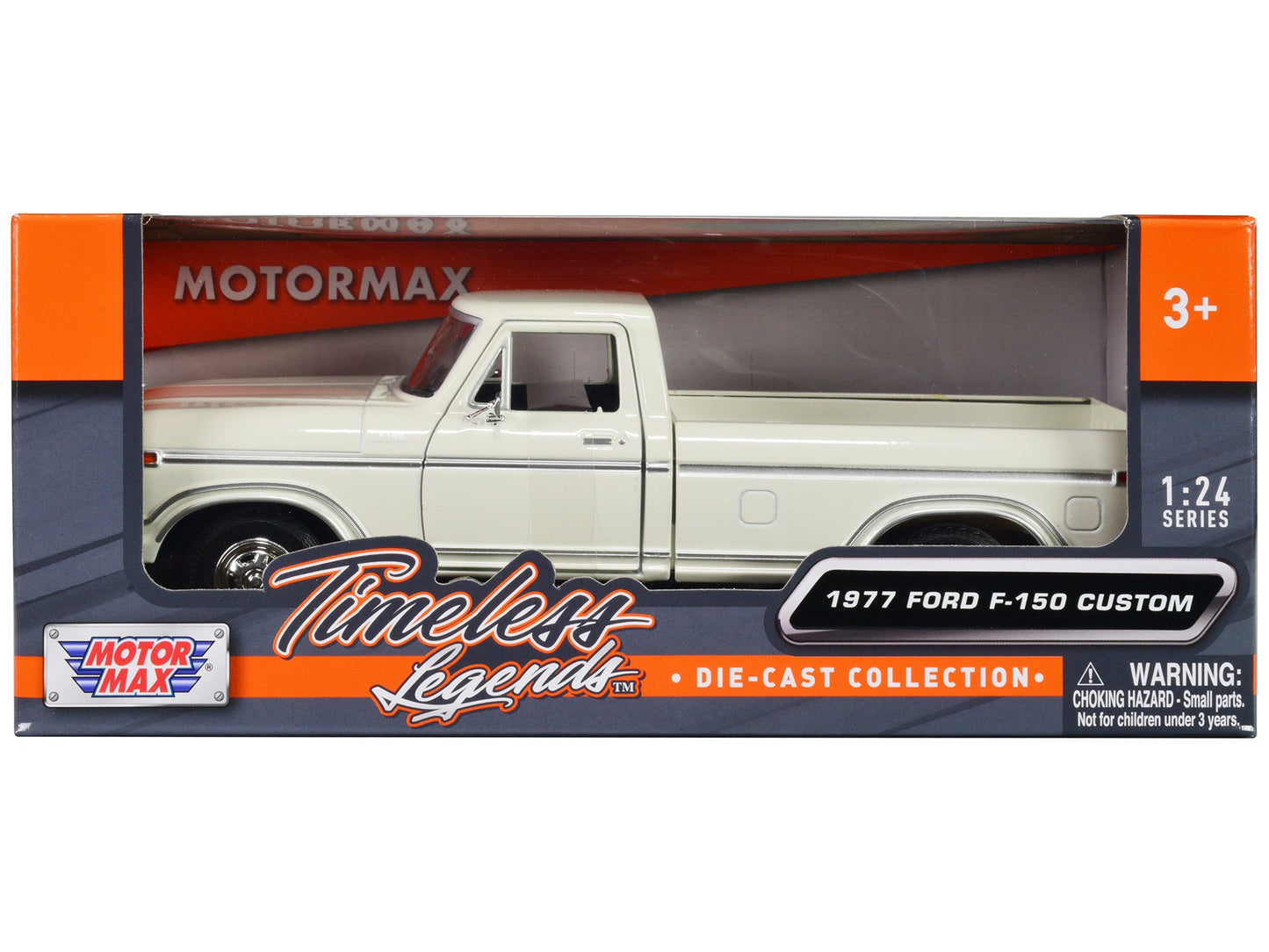 1977 Ford F-150 Custom Pickup Truck White "Timeless Legends" Series 1/24 Diecast Model Car