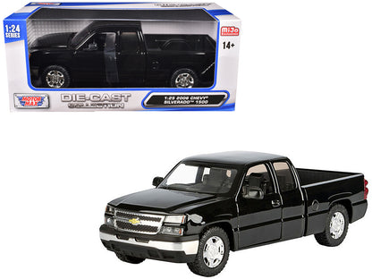 2006 Chevrolet Silverado 1500 Pickup Truck Black "Die-Cast Collection" Series 1/25 Diecast Model Car