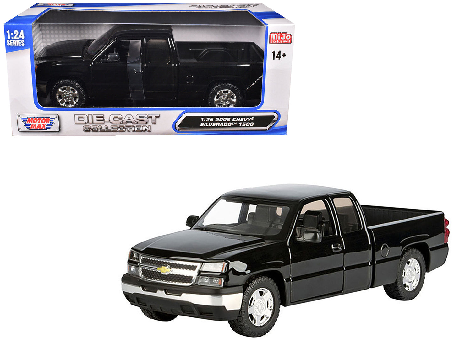 2006 Chevrolet Silverado 1500 Pickup Truck Black "Die-Cast Collection" Series 1/25 Diecast Model Car