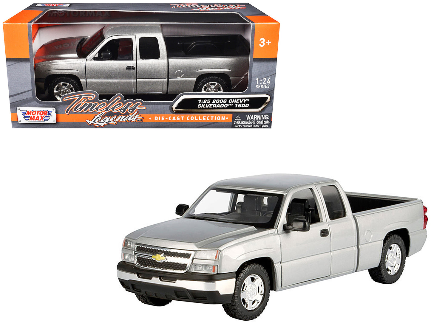 2006 Chevrolet Silverado 1500 Pickup Truck Gray Metallic "Timeless Legends" Series 1/25 Diecast Model Car