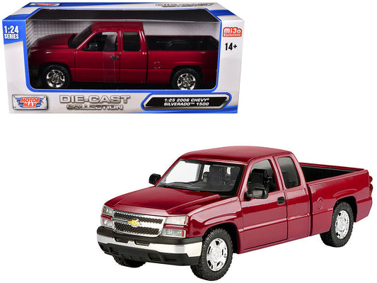 2006 Chevrolet Silverado 1500 Pickup Truck Red Metallic "Die-Cast Collection" Series 1/25 Diecast Model Car