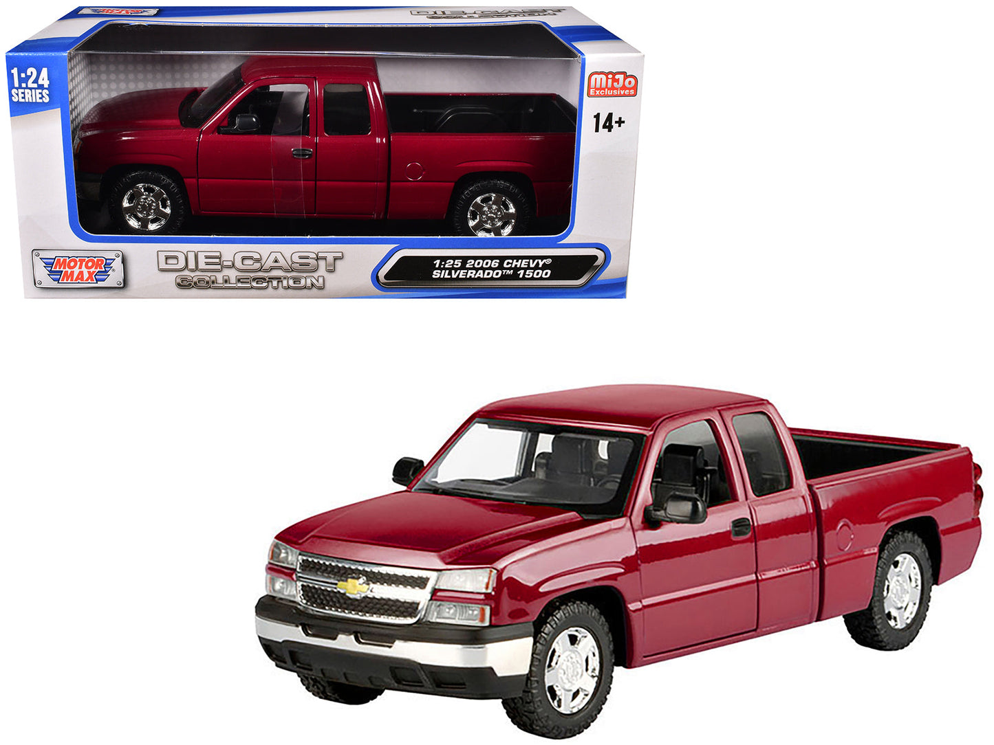 2006 Chevrolet Silverado 1500 Pickup Truck Red Metallic "Die-Cast Collection" Series 1/25 Diecast Model Car