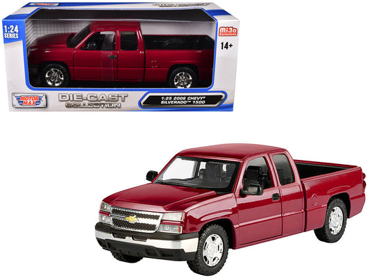 2006 Chevrolet Silverado 1500 Pickup Truck Red Metallic "Die-Cast Collection" Series 1/25 Diecast Model Car