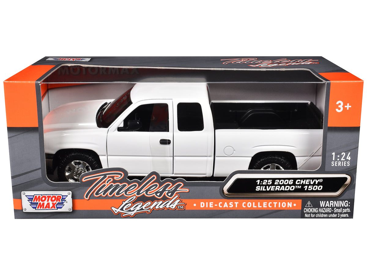2006 Chevrolet Silverado 1500 Pickup Truck White "Timeless Legends" Series 1/25 Diecast Model Car