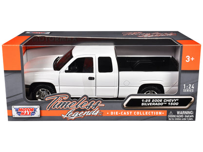 2006 Chevrolet Silverado 1500 Pickup Truck White "Timeless Legends" Series 1/25 Diecast Model Car