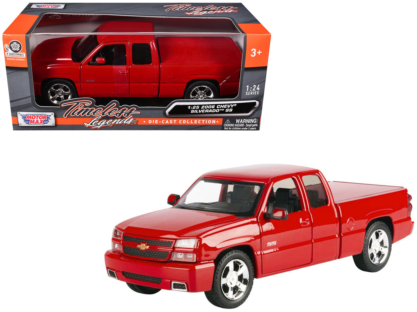 2006 Chevrolet Silverado SS Pickup Truck Red "Timeless Legends" Series 1/25 Diecast Model Car