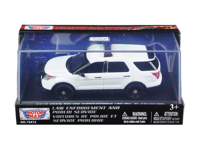 2015 Ford Police Interceptor Utility Plain White 1/43 Diecast Model Car