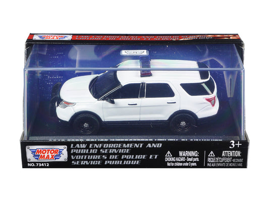 2015 Ford Police Interceptor Utility Plain White 1/43 Diecast Model Car