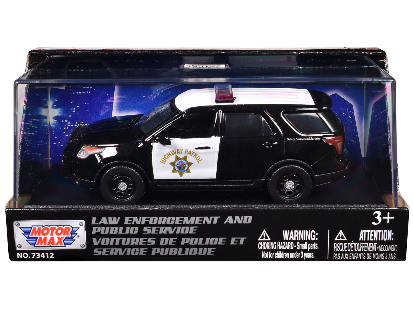 2015 Ford Police Interceptor Utility "California Highway Patrol" Black and White "Law Enforcement and Public Service" Series 1/43 Diecast Model Car