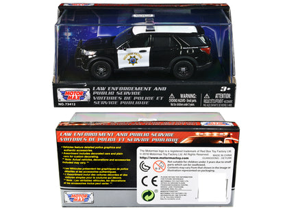 2022 Ford Police Interceptor Utility "California Highway Patrol" Black and White "Law Enforcement and Public Service" Series 1/43 Diecast Model Car