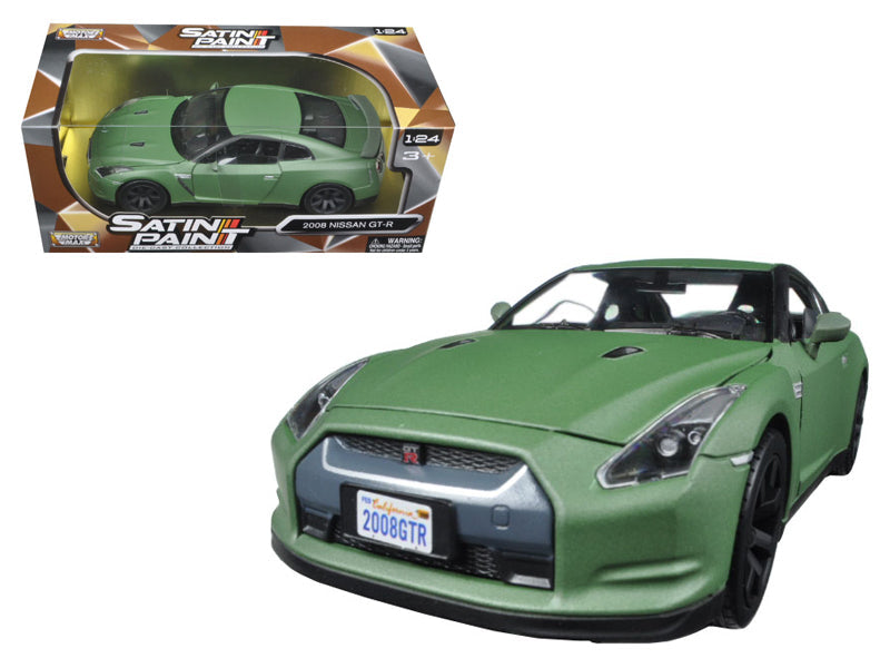 2008 Nissan GT-R R35 Matt Green 1/24 Diecast Model Car