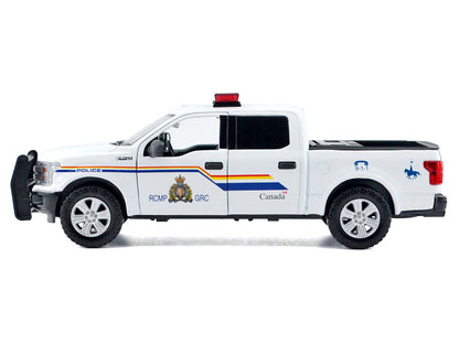 2019 Ford F-150 Lariat Crew Cab Pickup Truck "Royal Canadian Mounted Police" White with Flashing Light Bar and Front and Rear Lights and Sounds "Law Enforcement and Public Service" Series 1/24-1/27 Diecast Model Car