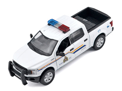 2019 Ford F-150 Lariat Crew Cab Pickup Truck "Royal Canadian Mounted Police" White with Flashing Light Bar and Front and Rear Lights and Sounds "Law Enforcement and Public Service" Series 1/24-1/27 Diecast Model Car
