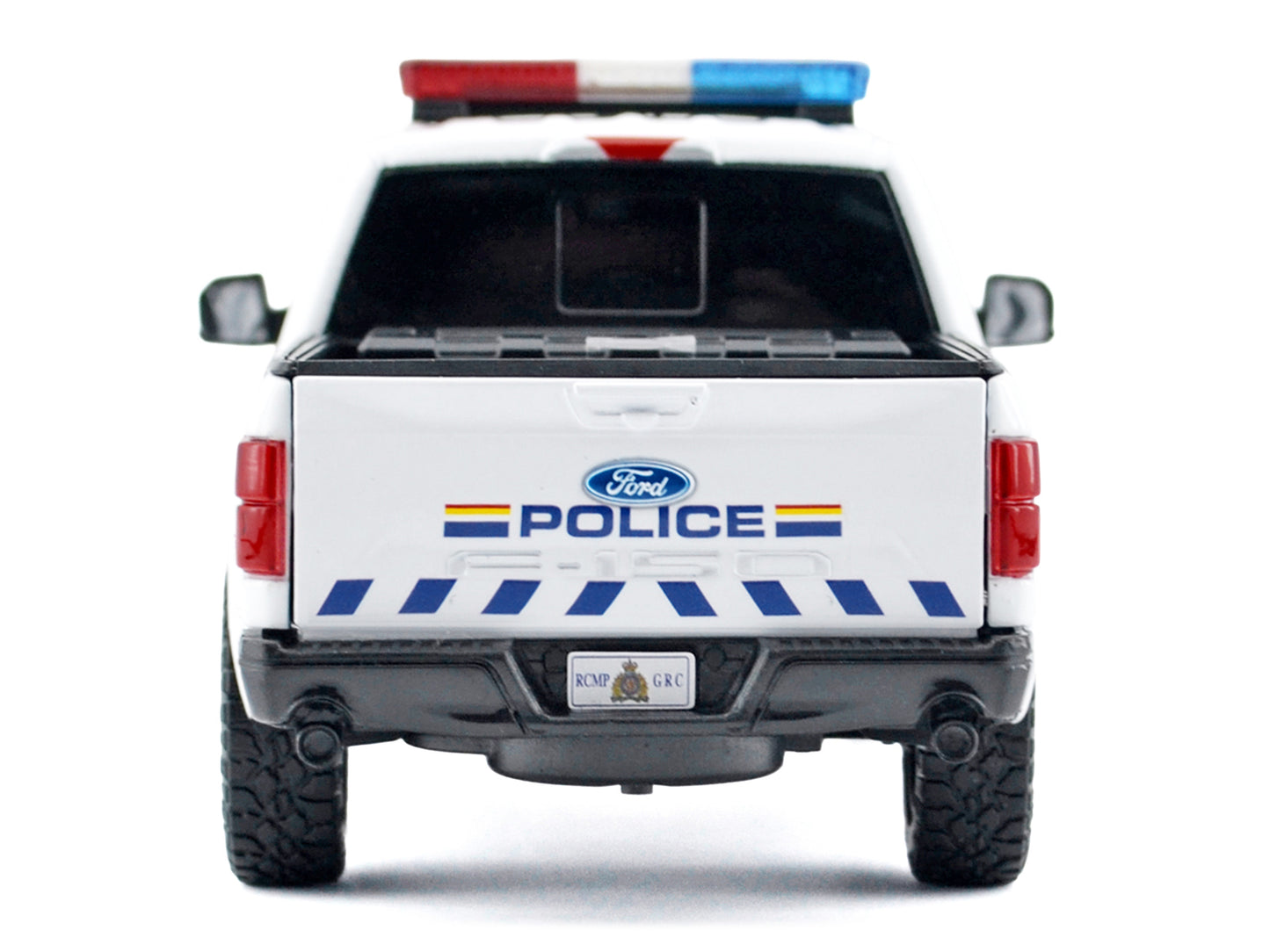 2019 Ford F-150 Lariat Crew Cab Pickup Truck "Royal Canadian Mounted Police" White with Flashing Light Bar and Front and Rear Lights and Sounds "Law Enforcement and Public Service" Series 1/27 Diecast Model Car