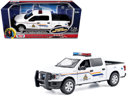 2019 Ford F-150 Lariat Crew Cab Pickup Truck "Royal Canadian Mounted Police" White with Flashing Light Bar and Front and Rear Lights and Sounds "Law Enforcement and Public Service" Series 1/24-1/27 Diecast Model Car