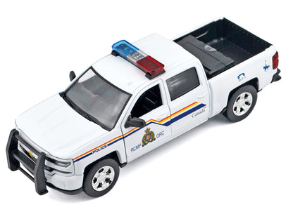2017 Chevrolet Silverado 1500 LT Z71 Crew Cab Pickup Truck "Royal Canadian Mounted Police" White with Flashing Light Bar and Front and Rear Lights and Sounds "Law Enforcement and Public Service" Series 1/24-1/27 Diecast Model Car