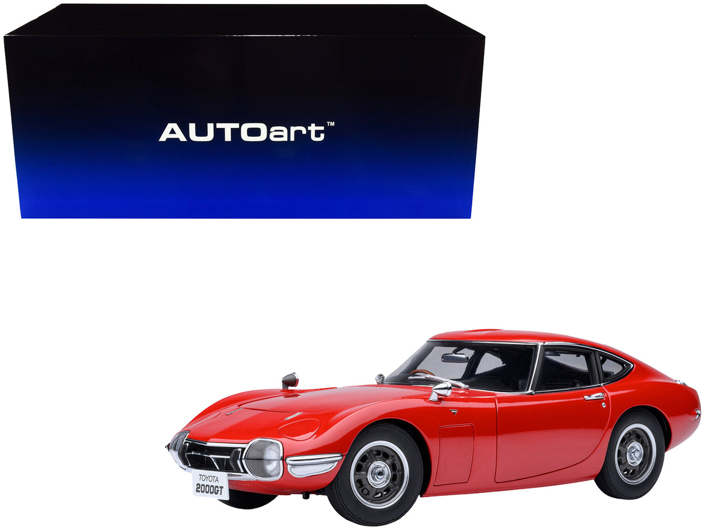 1967 Toyota 2000GT RHD (Right Hand Drive) Red 1/18 Model Car