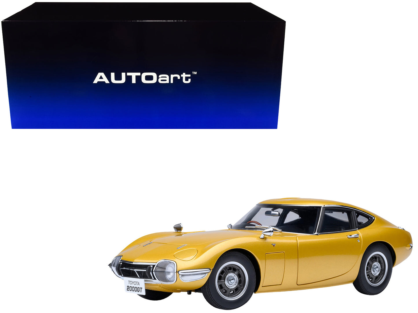 1967 Toyota 2000GT RHD (Right Hand Drive) Gold Metallic 1/18 Model Car