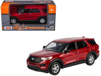2023 Ford Explorer Red Metallic "Timeless Legends" Series 1/43 Diecast Model Car