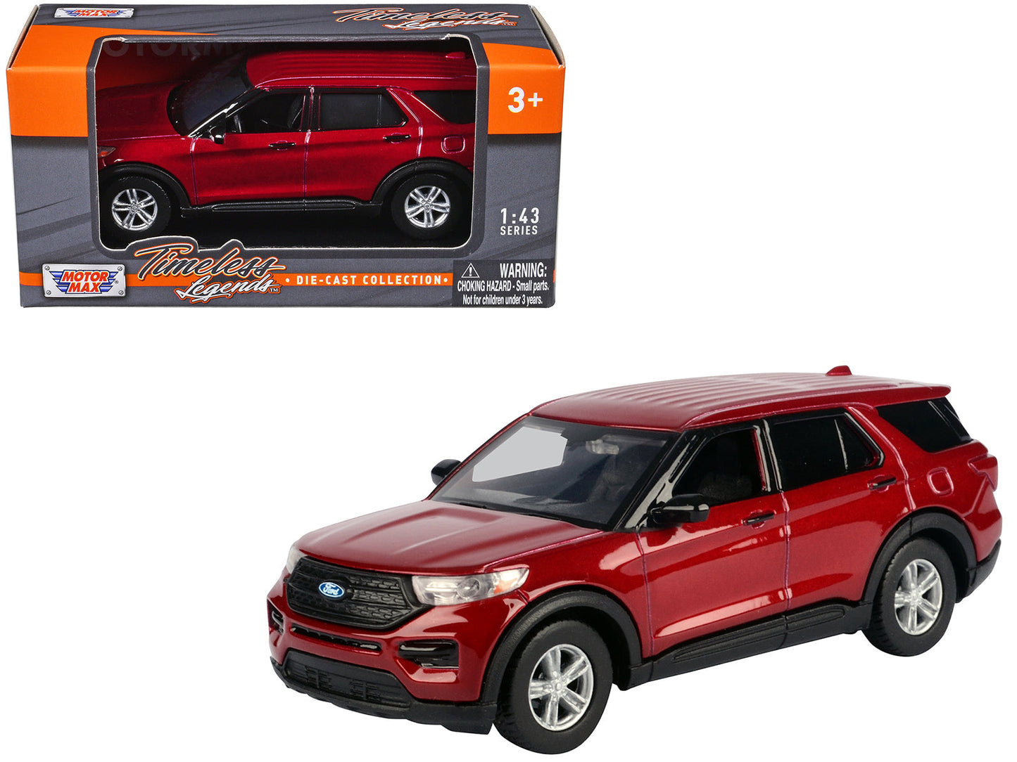 2023 Ford Explorer Red Metallic "Timeless Legends" Series 1/43 Diecast Model Car