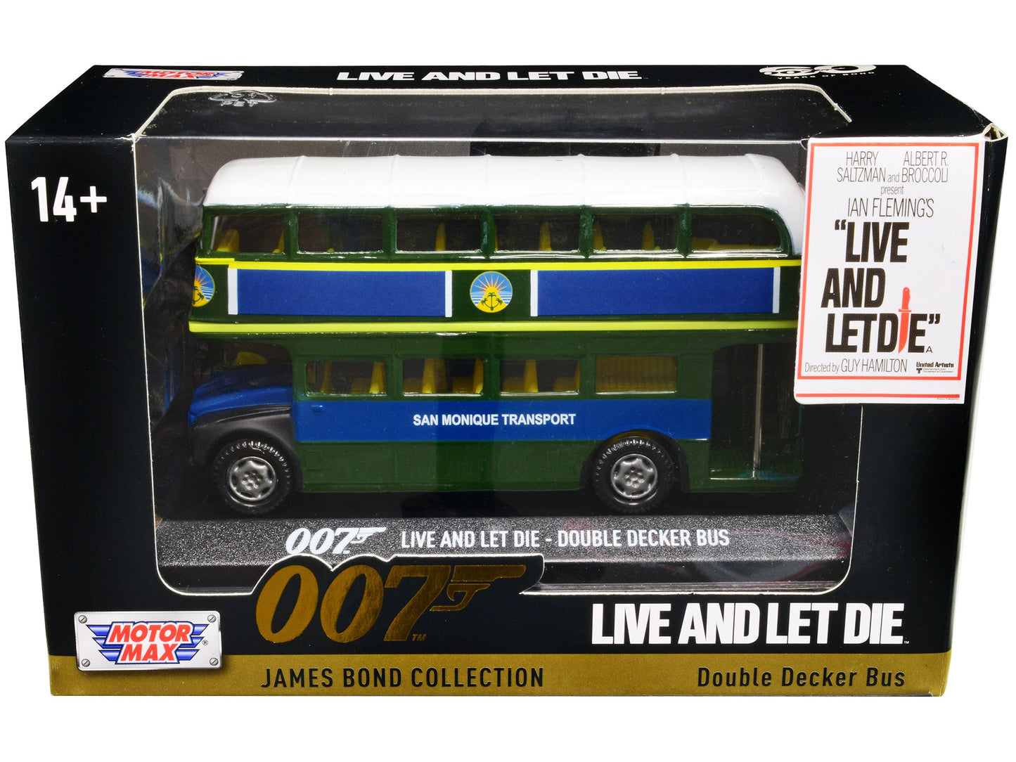 Double Decker Bus "San Monique Transport" James Bond 007 "Live and Let Die" (1973) Movie "James Bond Collection" Series Diecast Model Car