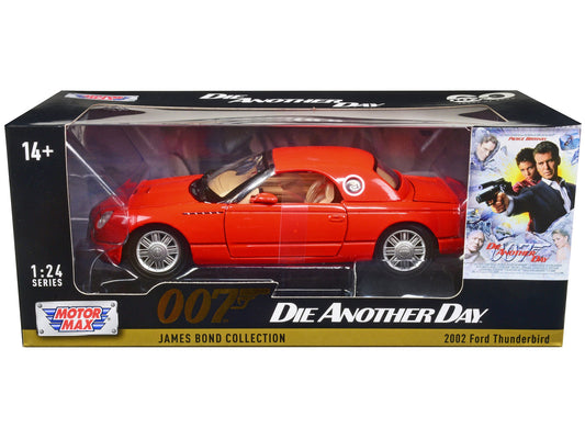 2002 Ford Thunderbird Orange James Bond 007 "Die Another Day" (2002) Movie "James Bond Collection" Series 1/24 Diecast Model Car