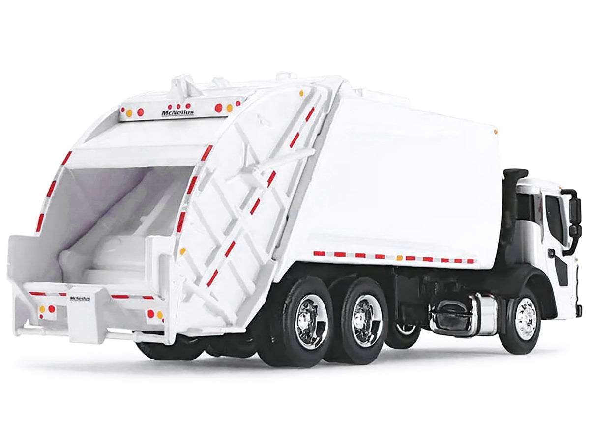 Mack LR with McNeilus Rear Load Refuse Body White 1/87 (HO) Diecast Model