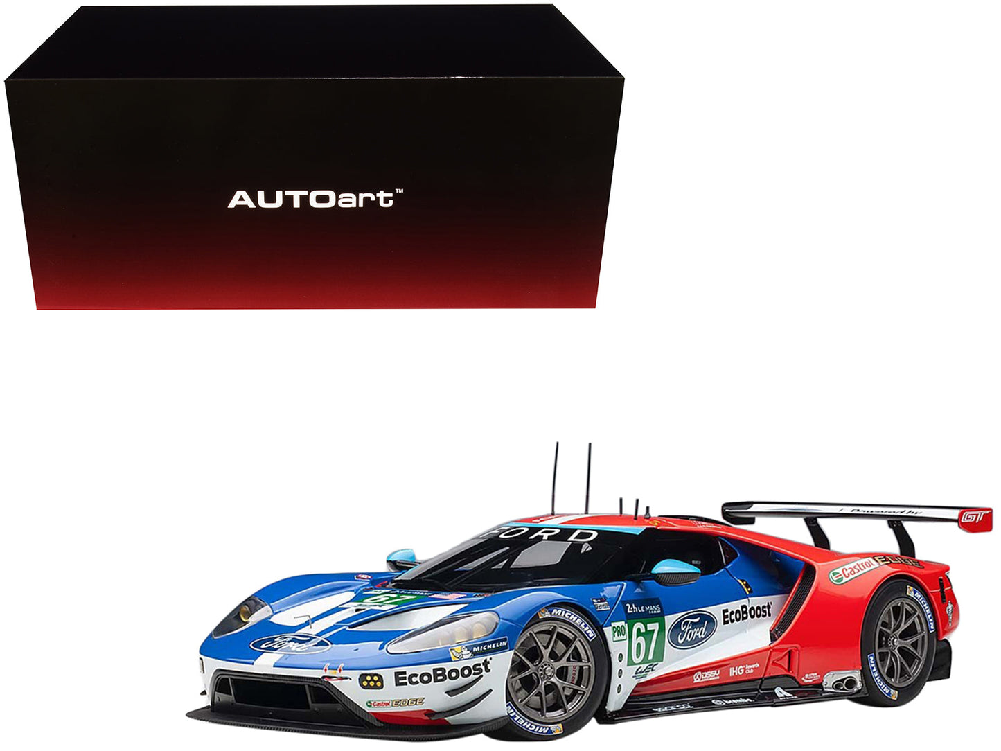 Ford GT #67 Harry Tincknell - Andy Priaulx - Pipo Derani "Ford Chip Ganassi Team UK" 24H Le Mans (2017) 1/18 Model Car