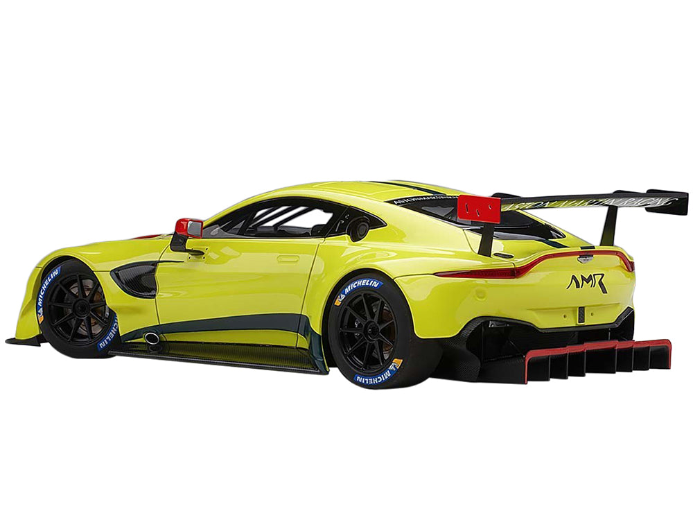 2018 Aston Martin Vantage GTE Le Mans PRO Presentation Car Lemon Green Metallic with Carbon and Red Accents "Aston Martin Racing" 1/18 Model Car