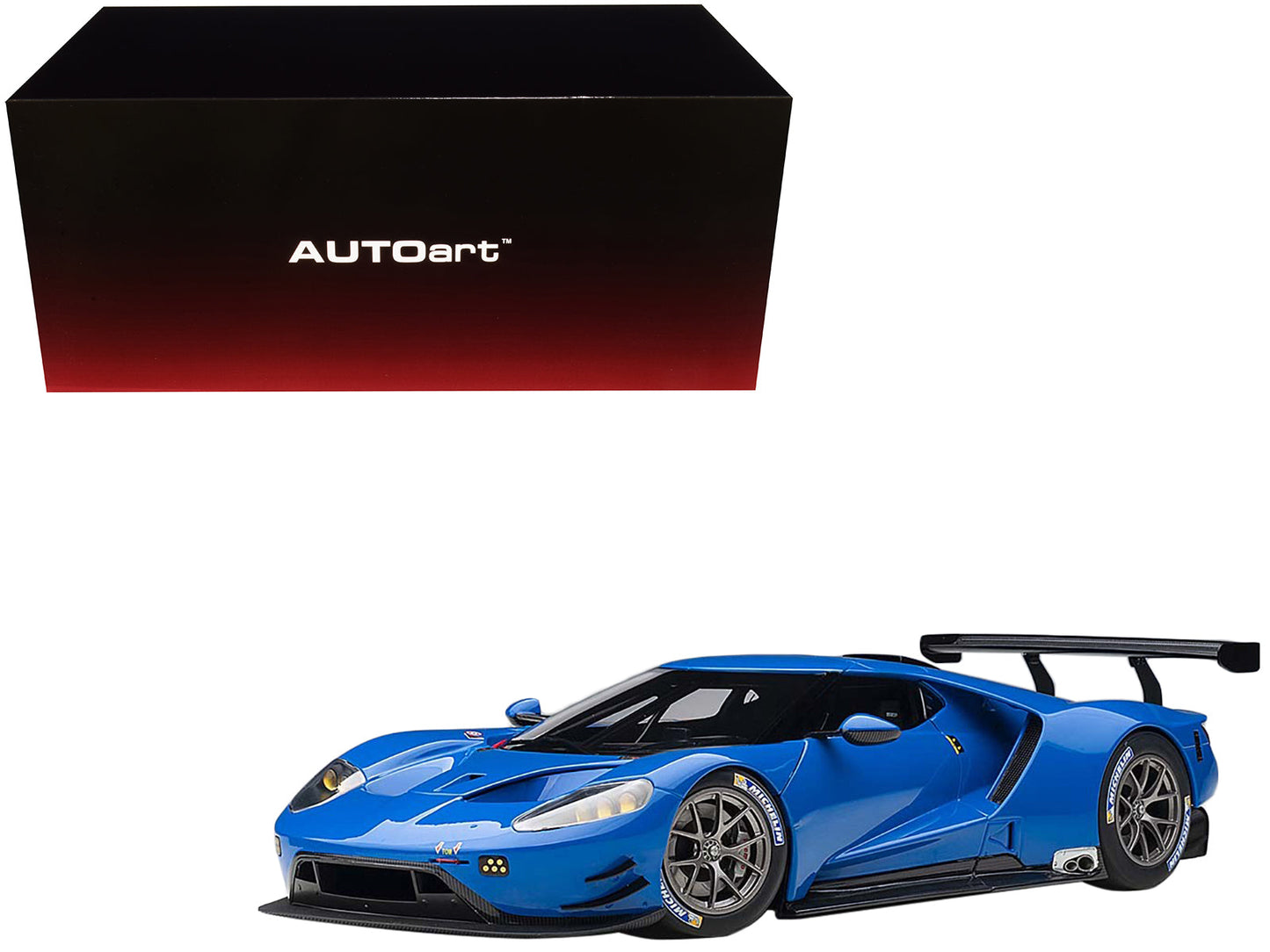 Ford GT Le Mans Plain Color Version Blue 1/18 Model Car