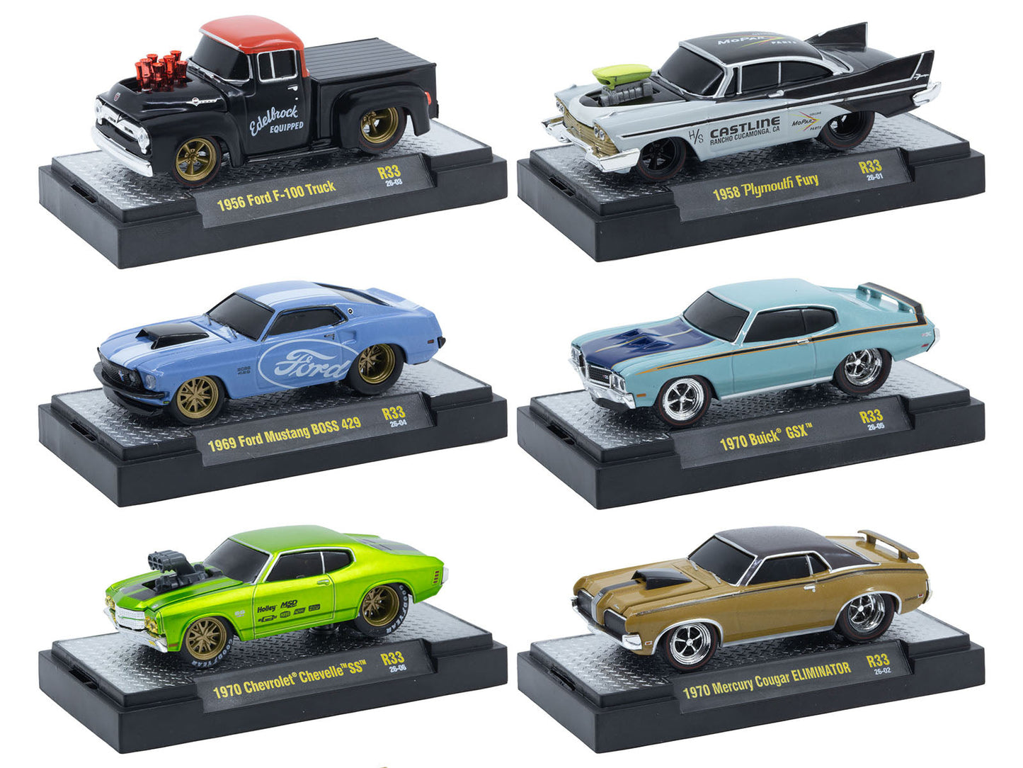 "Ground Pounders" 6 Cars Set Release 33 IN DISPLAY CASES Limited Edition 1/64 Diecast Model Cars