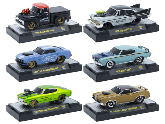 "Ground Pounders" 6 Cars Set Release 33 IN DISPLAY CASES Limited Edition 1/64 Diecast Model Cars