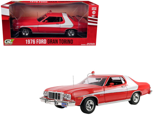 1976 Ford Gran Torino Red with White Graphics "Hollywood Greatest Hits" Series 1/24 Diecast Model Car