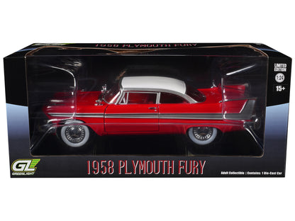 1958 Plymouth Fury Red with White Top and Red Interior "Hollywood Greatest Hits" Series 1/24 Diecast Model Car