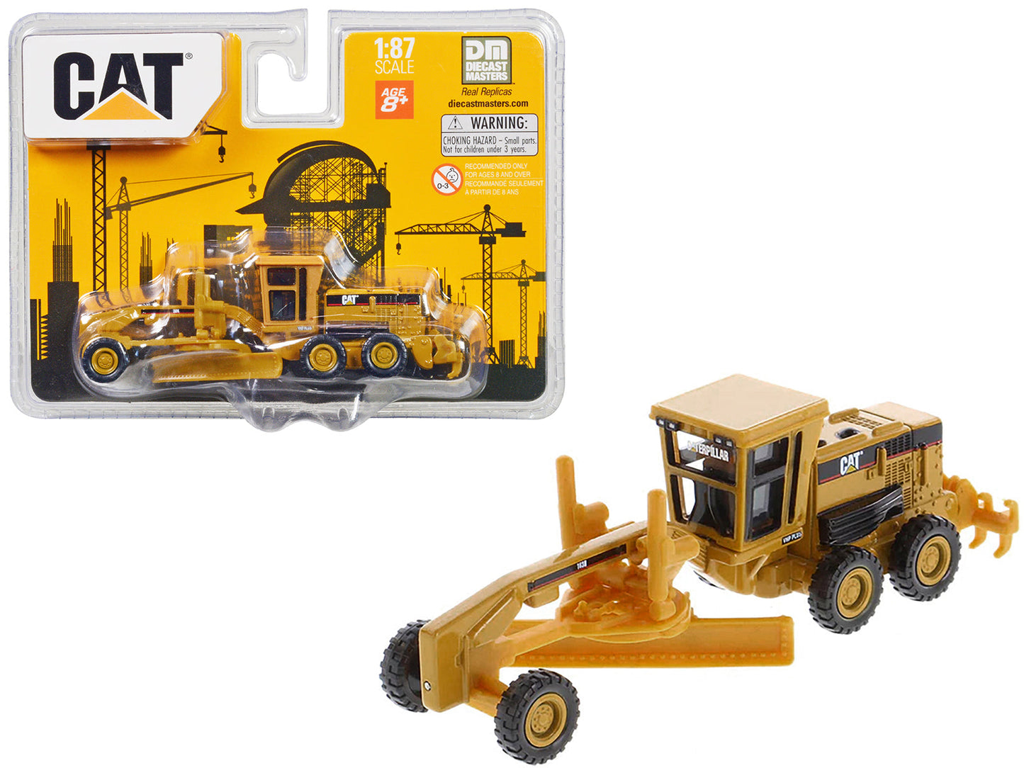 CAT Caterpillar 163H Motor Grader Yellow 1/87 (HO) Diecast Model