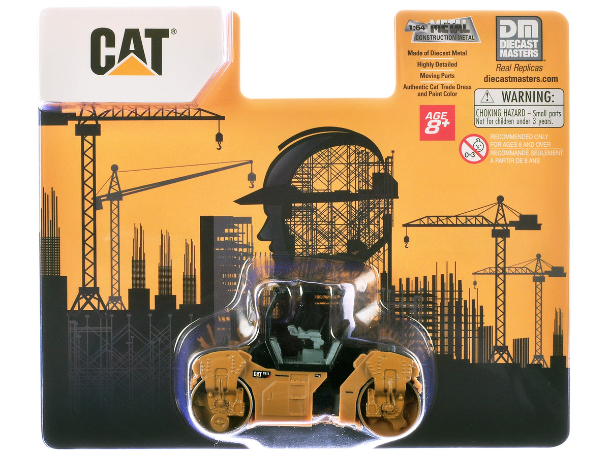 CAT Caterpillar CB13 Roller with ROPS Yellow 1/64 Diecast Model