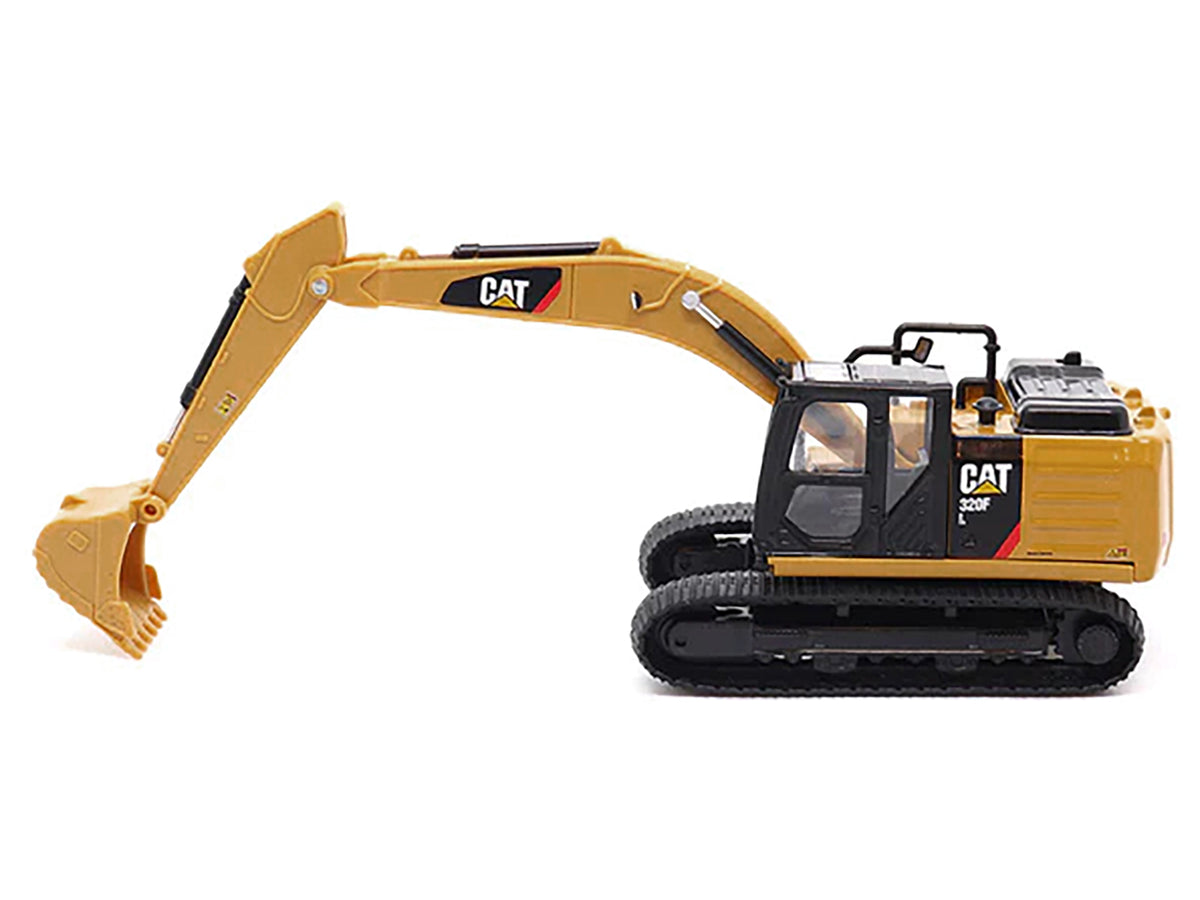 CAT Caterpillar 320F L Hydraulic Excavator Yellow and Black 1/64 Diecast Model