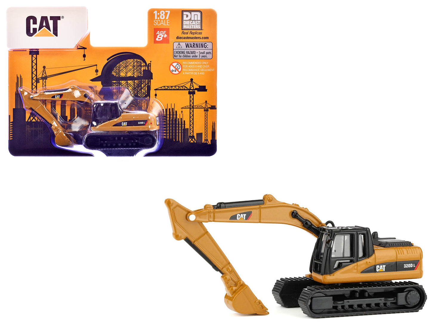 CAT Caterpillar 320D L Hydraulic Excavator Yellow 1/87 (HO) Diecast Model