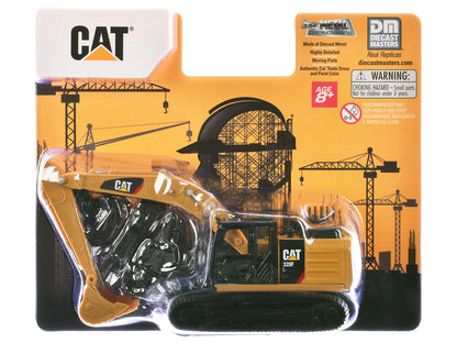 CAT Caterpillar 320F L Excavator with Interchangeable Attachment Yellow 1/64 Diecast Model