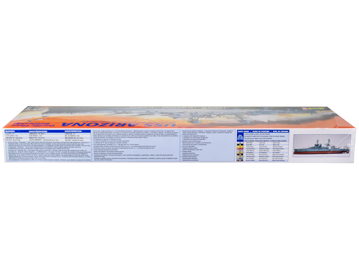 Level 4 Model Kit USS Arizona Pacific Fleet Battleship "Memorial to the Tragedy of Pearl Harbor" 1/426 Scale Model