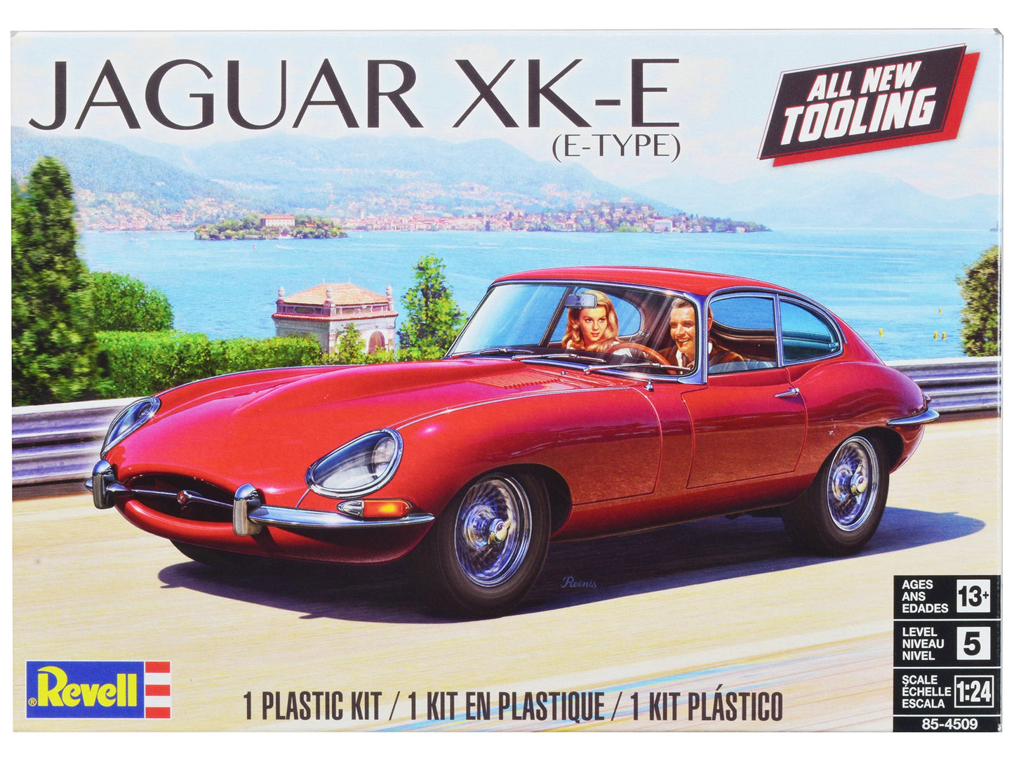 Level 5 Model Kit Jaguar XK-E (E-Type) 1/24 Scale Model