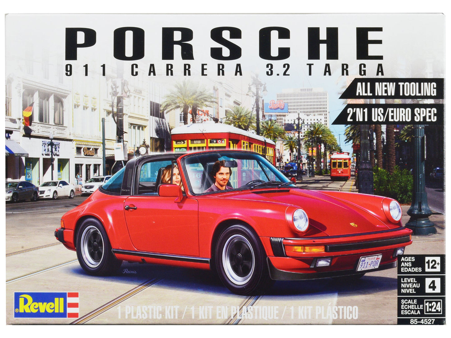 Level 4 Model Kit Porsche 911 Carrera 3.2 Targa 2-in-1 Kit 1/24 Scale Model