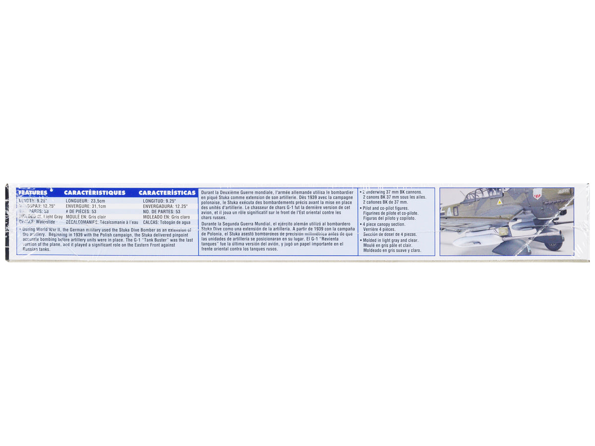 Level 4 Model Kit Junkers STUKA JU 87G-1 Tank Buster Bomber Aircraft 1/48 Scale Model