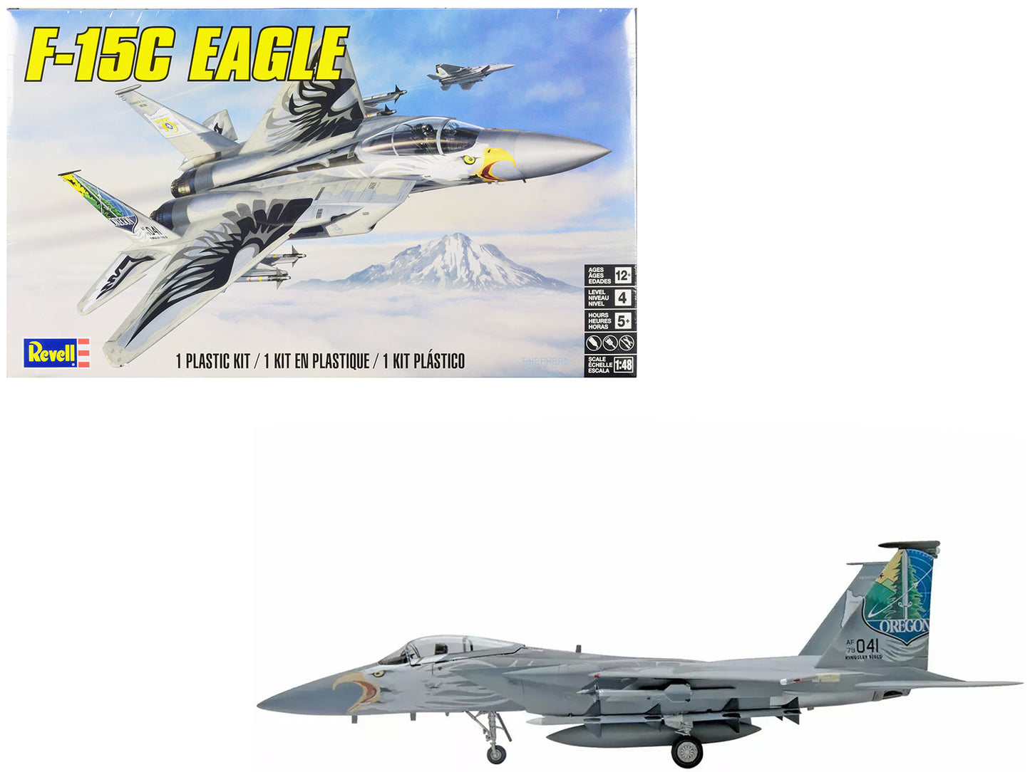 Level 4 Model Kit McDonnell Douglas F-15C Eagle Fighter Aircraft 1/48 Scale Model