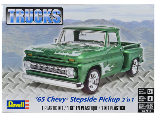 Level 4 Model Kit 1965 Chevrolet Stepside Pickup Truck 2-in-1 Kit 1/25 Scale Model