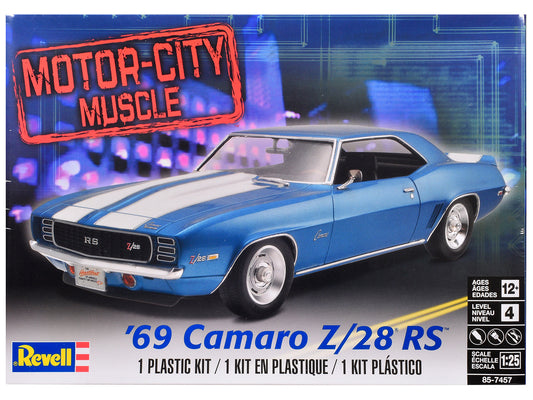 Level 4 Model Kit 1969 Chevrolet Camaro Z/28 RS "Motor-City Muscle" 1/25 Scale Model